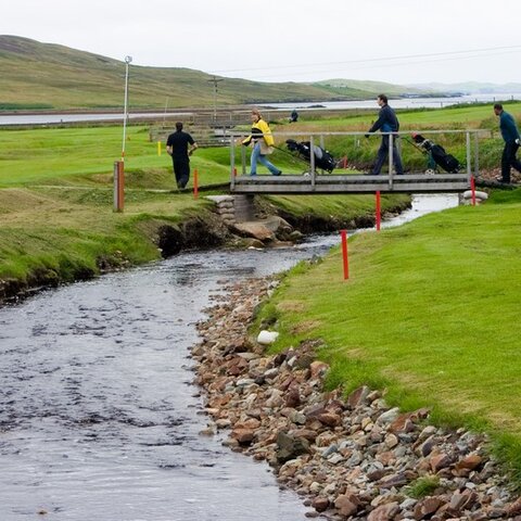 The burn at the 5th (old 16th). Shetland Open 2006.